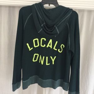 NWT Sundry "locals only" zip up hoodie